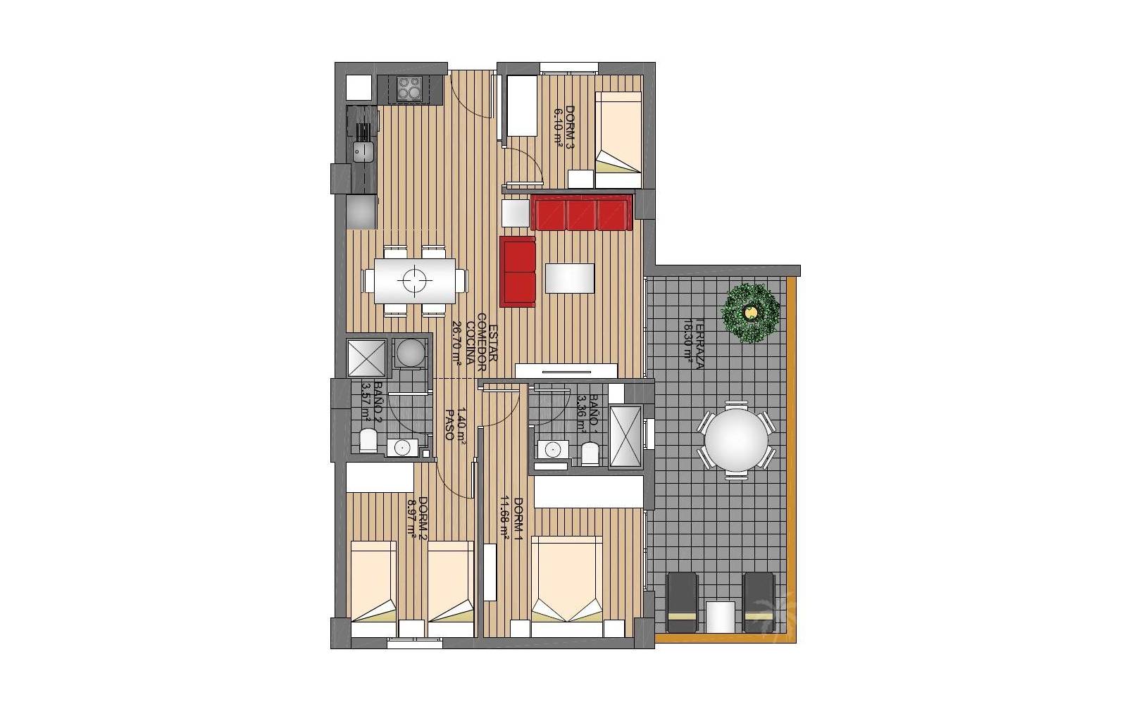  CLD-2052NBA, Orihuela Costa, CasaLasDunas